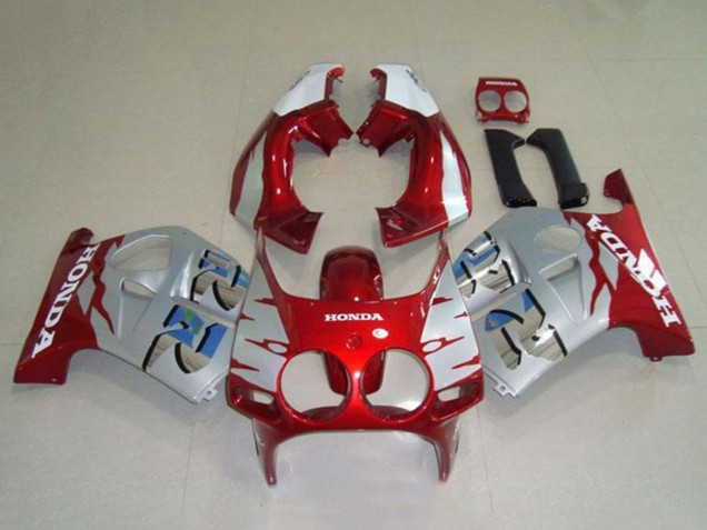 1988-1989 Honda CBR250RR MC19 Motorcycle Fairings - Silver White Red Canada