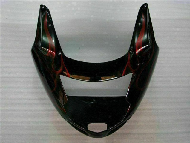 1996-2007 Honda CBR1100XX Blackbird Abs Motorcycle Fairing - Glossy Black Red Flame Canada