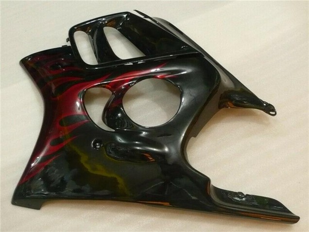 1995-1996 Honda CBR600 F3 Motorcycle Fairings - Glossy Black Red Flame Canada