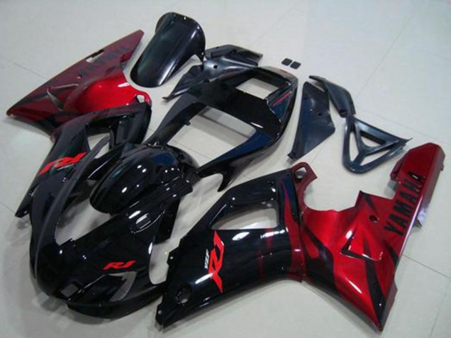 1998-1999 Yamaha YZF R1 Motorcycle Fairings - Glossy Black Red Canada