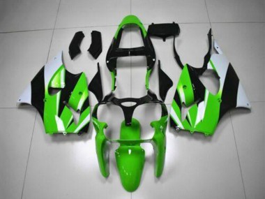 2000-2002 Kawasaki ZX6R Motorcycle Fairing Kits - Green White Black Canada