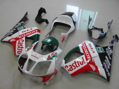 2000-2006 Honda VTR1000 Bike Fairings - White Red Green Glossy Black Castrol Canada