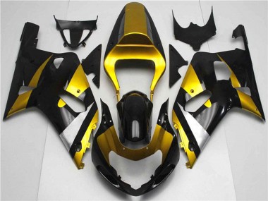2001-2003 Suzuki GSXR 600/750 Motorcycle Fairings - Gold Silver Glossy Black Canada