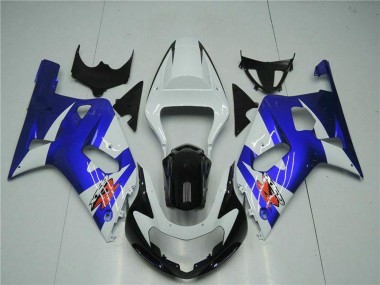2001-2003 Suzuki GSXR 600/750 Motorcycle Fairings - White Blue Black Canada