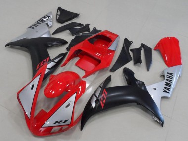 2002-2003 Yamaha YZF R1 Motorcycle Fairings - Red Silver Matte Black Canada