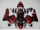 2003-2004 Honda CBR600RR Motorcycle Fairings - Red Matte Black Stripe Canada