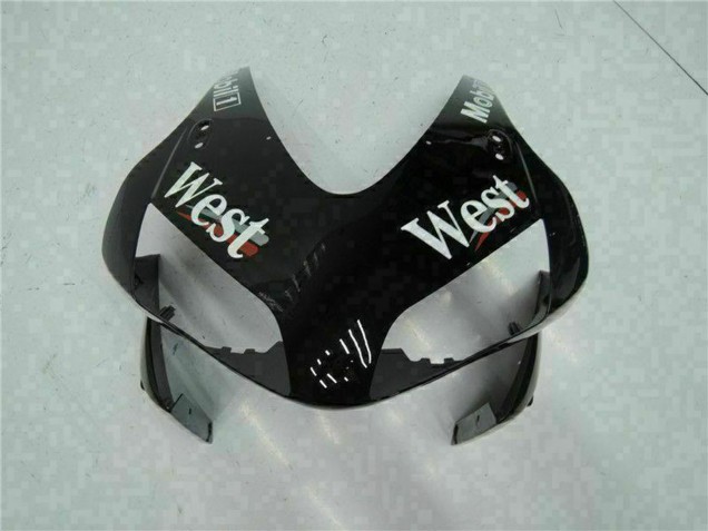 2003-2004 Honda CBR600RR Motorcycle Fairings - Glossy Black White West Mobil Canada