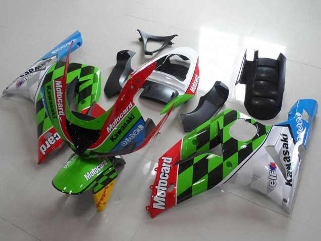 2003-2004 Kawasaki ZX6R Motorcycle Fairings - White Red Green Blue Black Motocard Canada