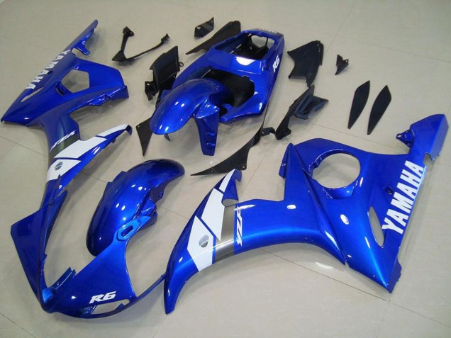 2003-2004 Yamaha YZF R6 Motorcycle Fairings - Blue White OEM Style Canada