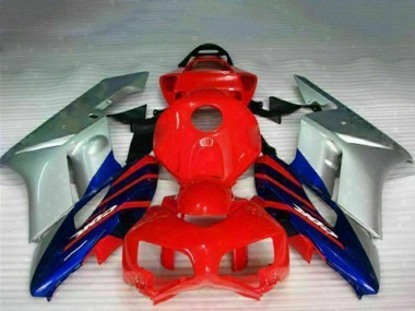 2004-2005 Honda CBR1000RR Motorcycle Fairings - Silver Red Blue Black Stripe Canada