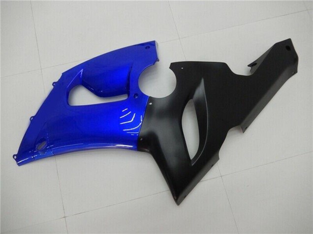 2005-2006 Kawasaki ZX6R Motorcycle Fairings - Blue Matte Black Canada