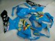 2005-2006 Suzuki GSXR 1000 Motorcycle Fairings - Blue Gold Black Rizla Canada