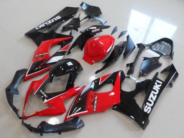 2005-2006 Suzuki GSXR 1000 Motorcycle Fairings - Red Glossy Black OEM Style Canada