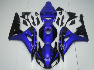 2006-2007 Honda CBR1000RR Motorcycle Fairing Kits - Blue Glossy Black Canada