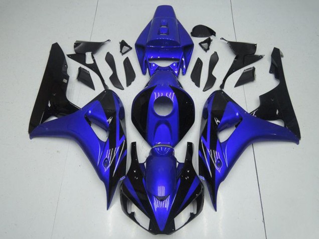 2006-2007 Honda CBR1000RR Motorcycle Fairing Kits - Blue Glossy Black Canada