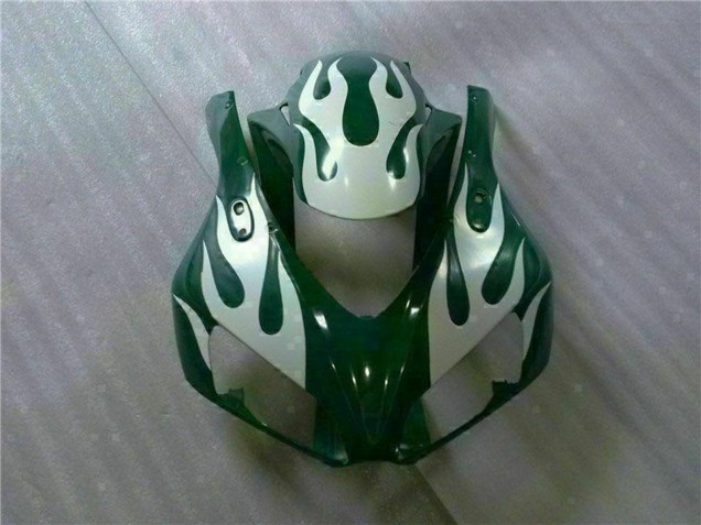 2006-2007 Honda CBR1000RR Motorcycle Fairings - White Green Flame Canada