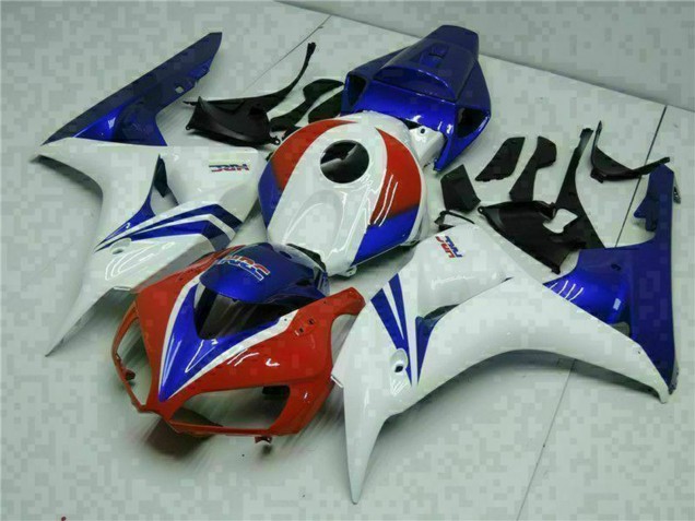 2006-2007 Honda CBR1000RR Motorcycle Fairing Kits - White Red Blue HRC Canada