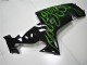 2006-2007 Kawasaki ZX10R Motorcycle Fairings - Glossy Black Green Flame Canada