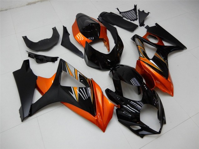 2007-2008 Suzuki GSXR 1000 Motorcycle Fairing - Orange Black Canada