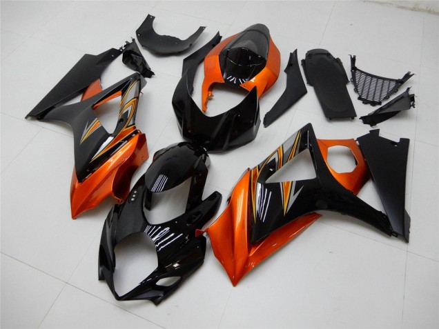 2007-2008 Suzuki GSXR 1000 Motorcycle Fairing - Orange Black Canada