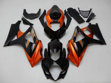 2007-2008 Suzuki GSXR 1000 Motorcycle Fairing - Orange Black Canada