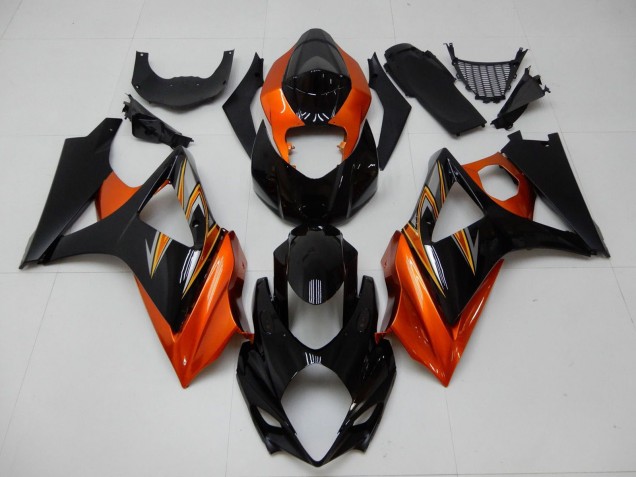 2007-2008 Suzuki GSXR 1000 Motorcycle Fairing - Orange Black Canada