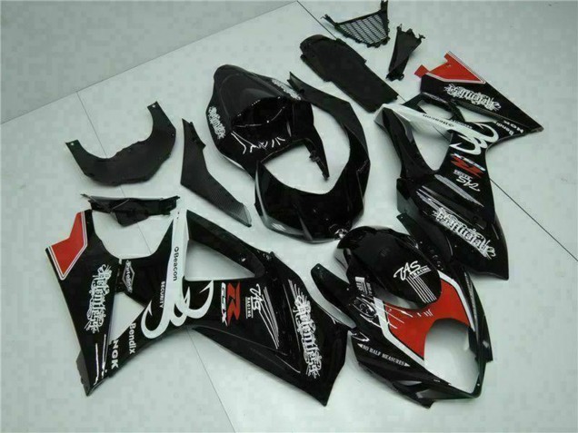 2007-2008 Suzuki GSXR 1000 Motorcycle Fairings - Glossy Black Red White Canada