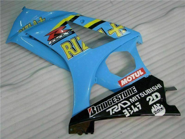 2007-2008 Suzuki GSXR 1000 Motorcycle Fairing Kits - Blue Gold Black Rizla Canada