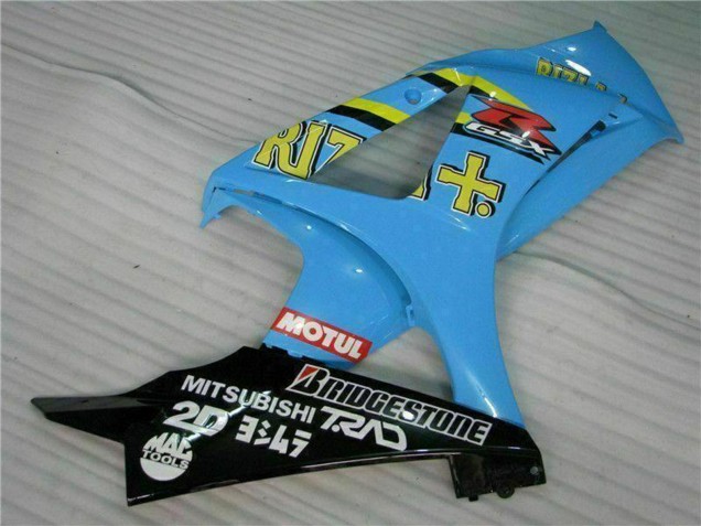 2007-2008 Suzuki GSXR 1000 Motorcycle Fairing Kits - Blue Gold Black Rizla Canada