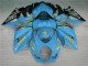 2007-2008 Suzuki GSXR 1000 Motorcycle Fairing Kits - Blue Gold Black Rizla Canada
