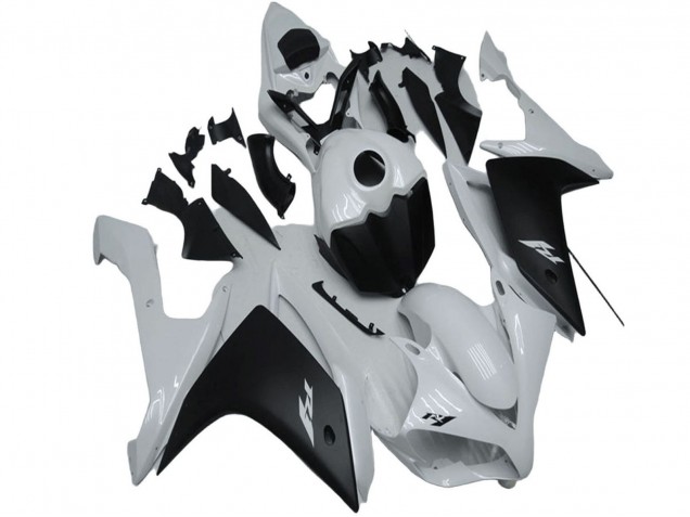 2007-2008 Yamaha YZF R1 Motorcycle Fairing - White Matte Black Canada