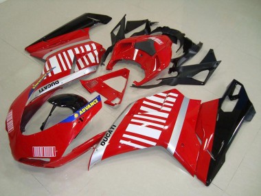 2007-2014 Ducati 848 1098 1198 Motorcycle Fairings - Silver Blue Red Glossy Black Canada