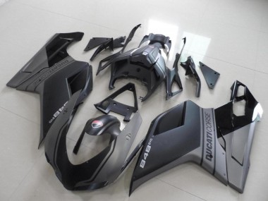 2007-2014 Ducati 848 Motorcycle Fairings - Grey Matte Black Canada