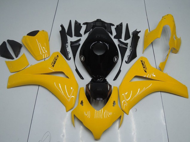 2008-2011 Honda CBR1000RR Motorcycle Fairing Kits - Yellow Glossy Black Canada