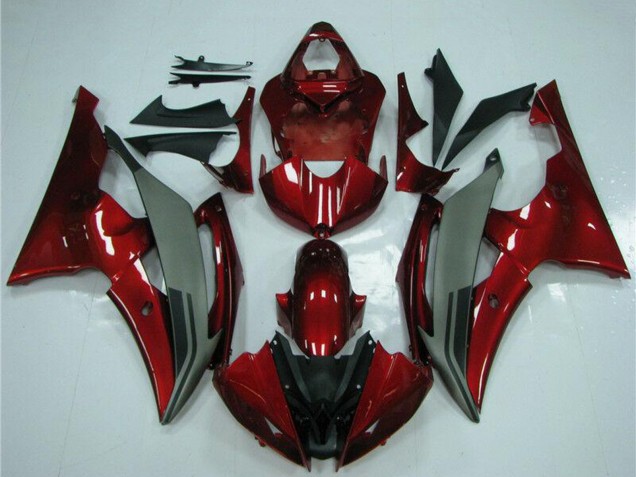 2008-2016 Yamaha YZF R6 Motorcycle Fairings - Red Grey Canada