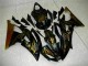 2008-2016 Yamaha YZF R6 Motorcycle Fairings - Glossy Black Gold Flame Canada