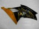 2008-2016 Yamaha YZF R6 Motorcycle Fairings - Glossy Black Gold Flame Canada