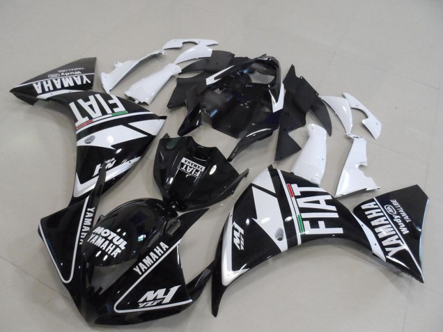 2009-2011 Yamaha YZF R1 Motorcycle Fairings - White Black Motul Fiat Canada