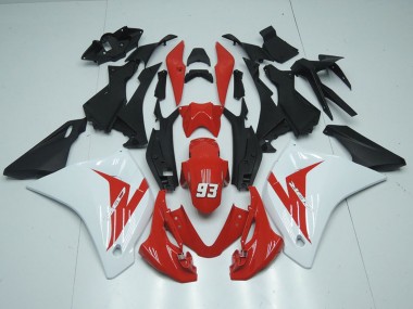 2011-2016 Honda CBR125R Motorcycle Fairings - White Red Matte Black 93 Canada