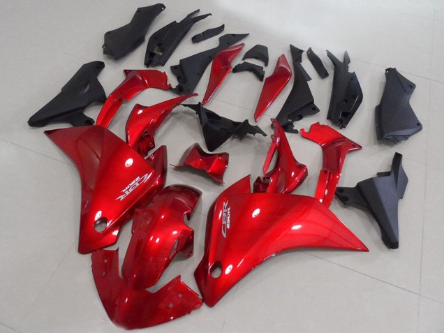 2011-2015 Honda CBR250RR Motorcycle Fairings - Red Matte Black Canada
