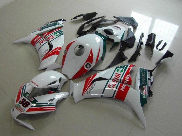 2012-2016 Honda CBR1000RR Motorcycle Fairings - White Red Green Castrol 38 Canada