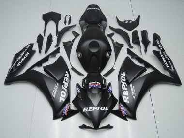 2012-2016 Honda CBR1000RR Motorcycle Fairings - Matte Black White Repsol HRC Canada
