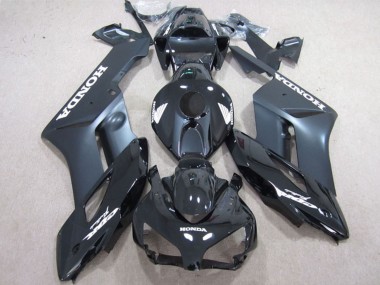 2004-2005 Honda CBR1000RR Motorcycle Fairings - Glossy Black Matte Black White Decals Canada