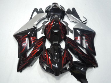 2004-2005 Honda CBR1000RR Motorcycle Fairings - Silver Glossy Black Red Flame Canada