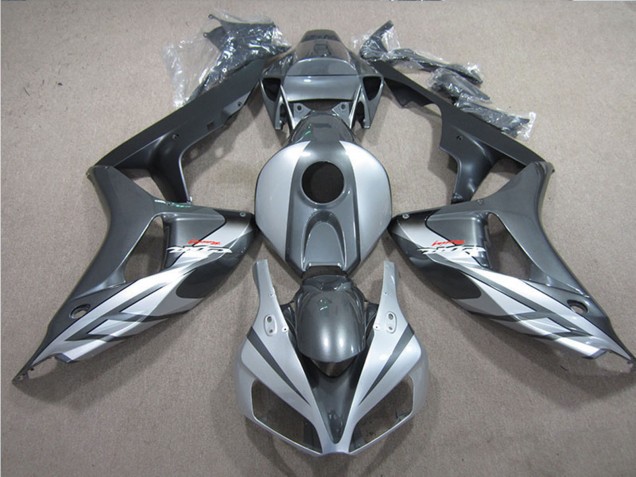 2006-2007 Honda CBR1000RR Motorcycle Fairings - Silver Grey Matte Black Fireblade Canada
