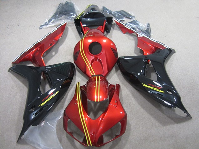 2006-2007 Honda CBR1000RR Motorcycle Fairings - Red Yellow Glossy Black Canada