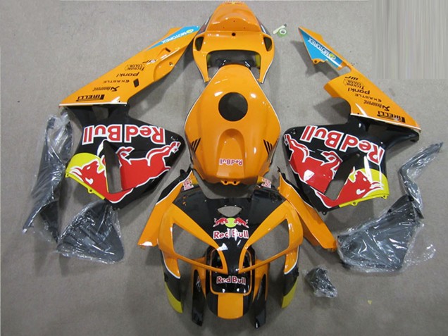2005-2006 Honda CBR600RR Motorcycle Fairings - Orange Black Red Bull Canada