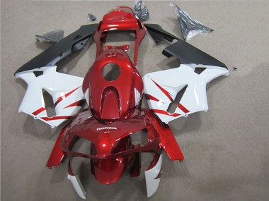 2005-2006 Honda CBR600RR Bike Fairings - Red White Black Canada