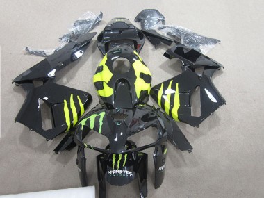 2007-2008 Honda CBR600RR Motorcycle Fairings - Glossy Black Yellow Green Monster Canada