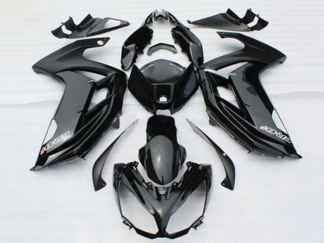 2012-2014 Kawasaki ER6F Motorcycle Fairings - Glossy Black with Decal Canada